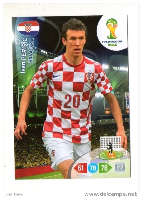 PANINI FIGURINA TRADING CARD ADRENALYN XL (NO STICKER) BRASIL WORLD CUP 2014 - CROATIA - IVAN PERISIC - Other & Unclassified