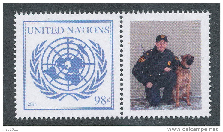 UN New York 2011. Scott # 1023. 98 C UN Emblem With Lable, MNH (**) - Unused Stamps