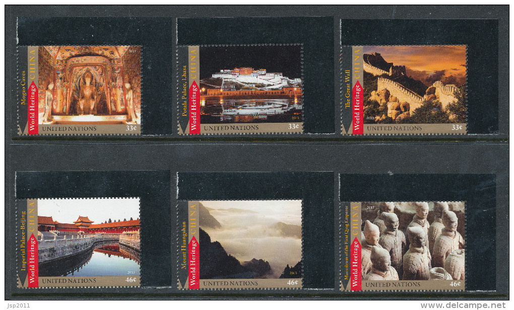 UN New York 2013. Scott # 1062-1067.  World Heritage  China, MNH (**) - Nuevos