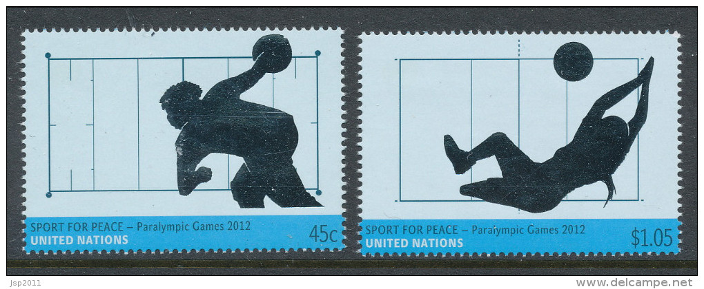 UN New York 2012. Sc # 1049-1050 + 1050a.  Paralympic Games 2012, MNH (**) - Unused Stamps