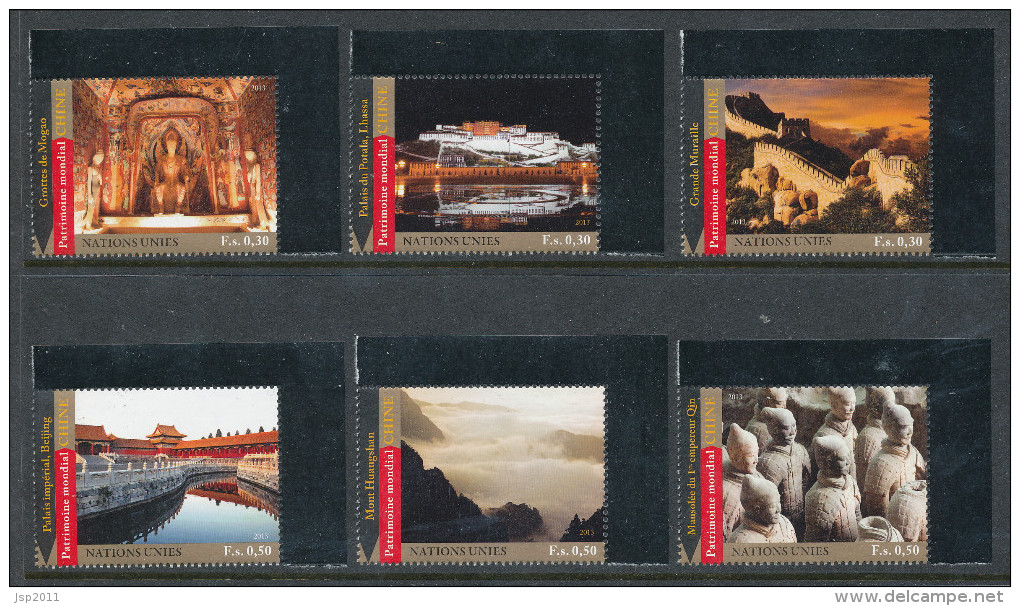 UN Geneva 2013. Scott # 565-570. World Heritage China, MNH ** - Neufs