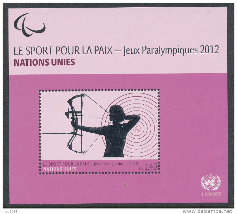 UN Geneva 2012. Scott # 554-555 Plus 555a. Paralympics Games 2012, MNH ** - Nuovi