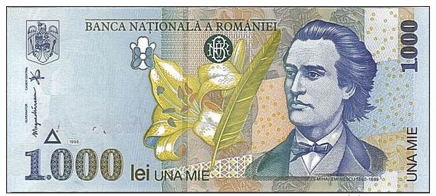 ROMANIA P-106 1000 Lei 1998 **UNC** Crisp New - Romania