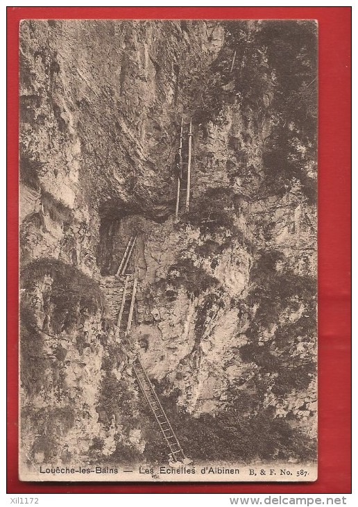 CLO-13  Loèche-les-Bains, Les Echelles D'Albinen, Leukerbad. Cachet 1907. - Loèche