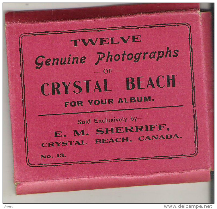 Twelve Genuine Photographs Of Crystal Beach, Ontario  3.5" X 2.5"  9 Cm X 6.5 Cm - Géographie