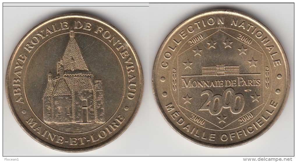 ** FONTEVRAUD ABBAYE ROYALE 2 2000 - LES CUISINES ROMANES - MAINE ET LOIRE - MONNAIE DE PARIS ** EN ACHAT IMMEDIAT !!! - 2000