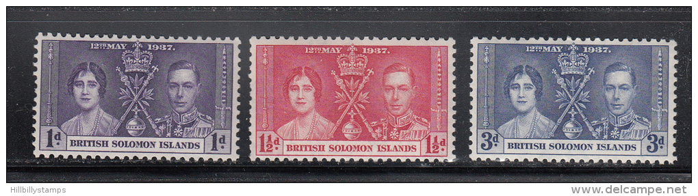 Soloman Islands   Scott No. 64-66    Unused Hinged     Year  1937 - Solomon Islands (1978-...)