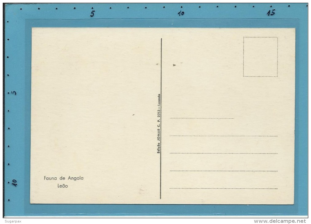 Leão - Lion - Fauna De Angola - Ed. Jomar - 2 SCANS - Lions