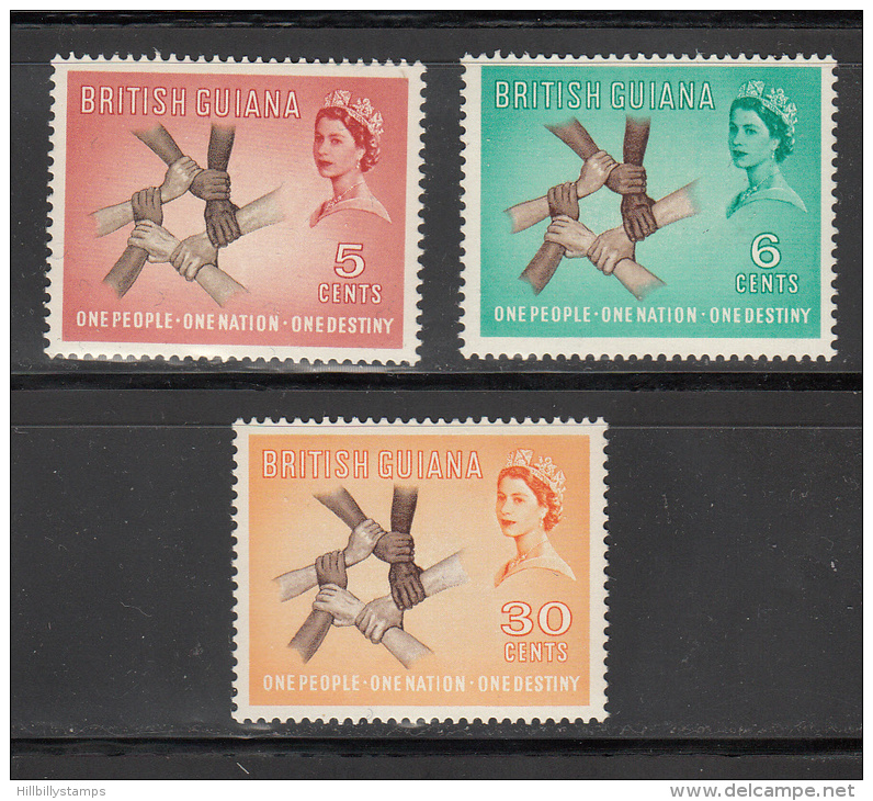 British Guiana   Scott No. 268-70      Unused Hinged    Year  1961 - Altri - America