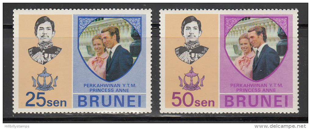 Brunei      Scott No. 190-91      Unused Hinged    Year  1973 - Brunei (1984-...)