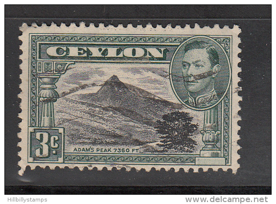 Celyon      Scott No. 279d    Used     Year  1946     Perf. 12 - Sri Lanka (Ceylon) (1948-...)