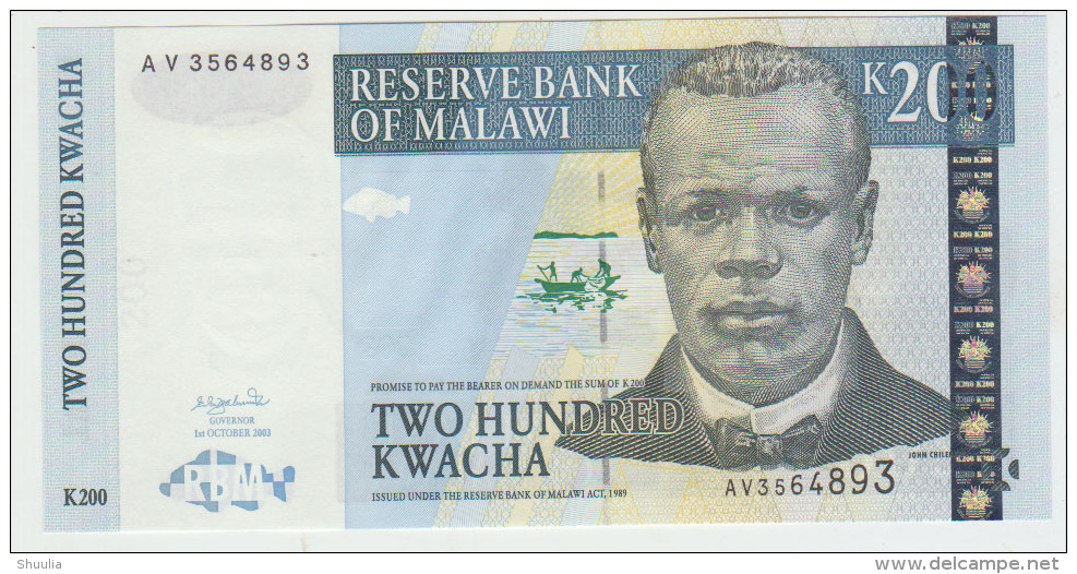 Malawi 200 Kwacha 2003 Pick 47 UNC - Malawi