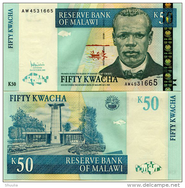 Malawi 50 Kwacha 2005  Pick 53 UNC - Malawi