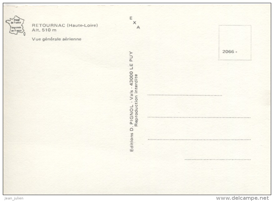 43 -  RETOURNAC -  Vue Générale Et Aérienne  -  Plan Assez Rare - Retournac