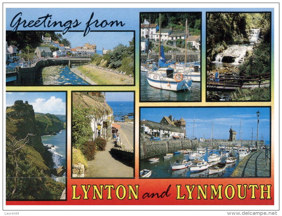 (PH 330) RTS Or DLO Postcard - UK To Australia - Lynton - Lynmouth & Lynton