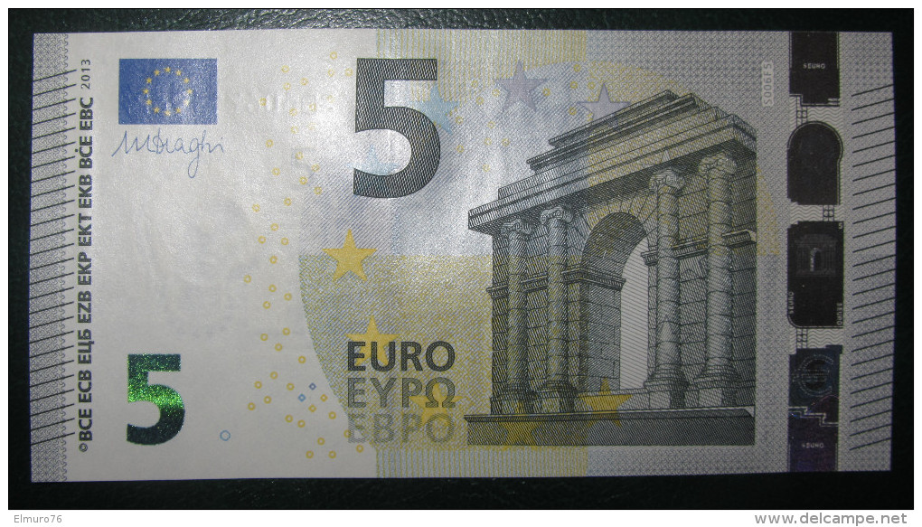 5 EURO S006C4 DRAGHI ITALY ITALIA SERIE SC Perfect UNC - 5 Euro