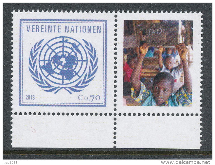 UN Vienna 2013. UNCAC.Single With Lable From Personalized Sheet,  MNH ** - Ongebruikt