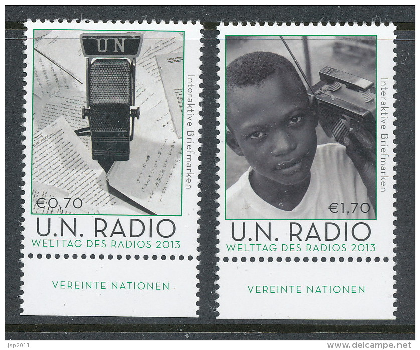 UN Vienna 2013. Scott # 521-522. UN Radio World Day,  MNH ** - Neufs