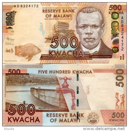 Malawi 500 Kwacha 2012 Pick 61 UNC - Malawi