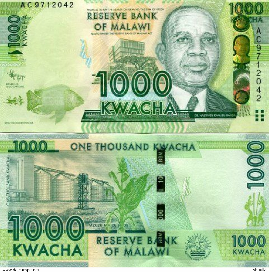 Malawi 1000 Kwacha 2012 Pick 62 UNC - Malawi