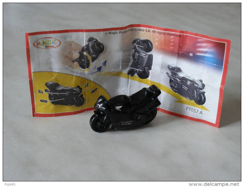 KINDER SPRINTY MOTO NOIRE HONDA FT057A  + BPZ - Montabili