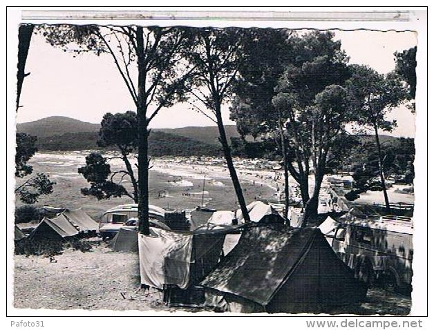 CPSM 83 LA  FAVIERE LA  PLAGE CAMPING   1955 CA570 - Autres & Non Classés