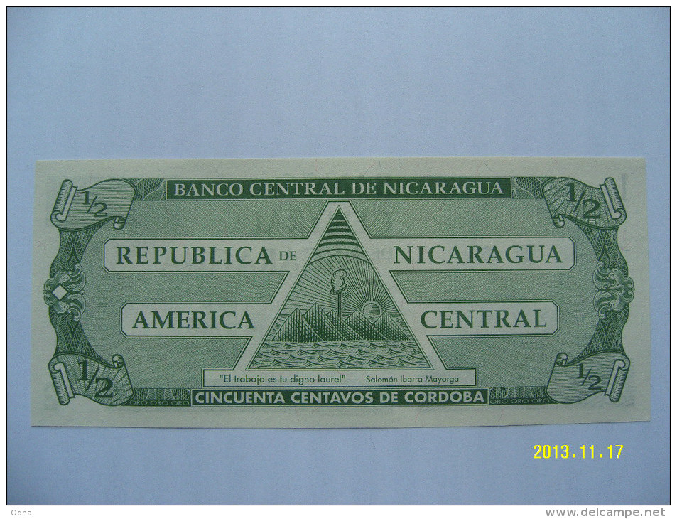 BANCONOTE     NICARAGUA   50 CENTAVOS DE CORDOBA   FIOR DI STAMPA - Nicaragua