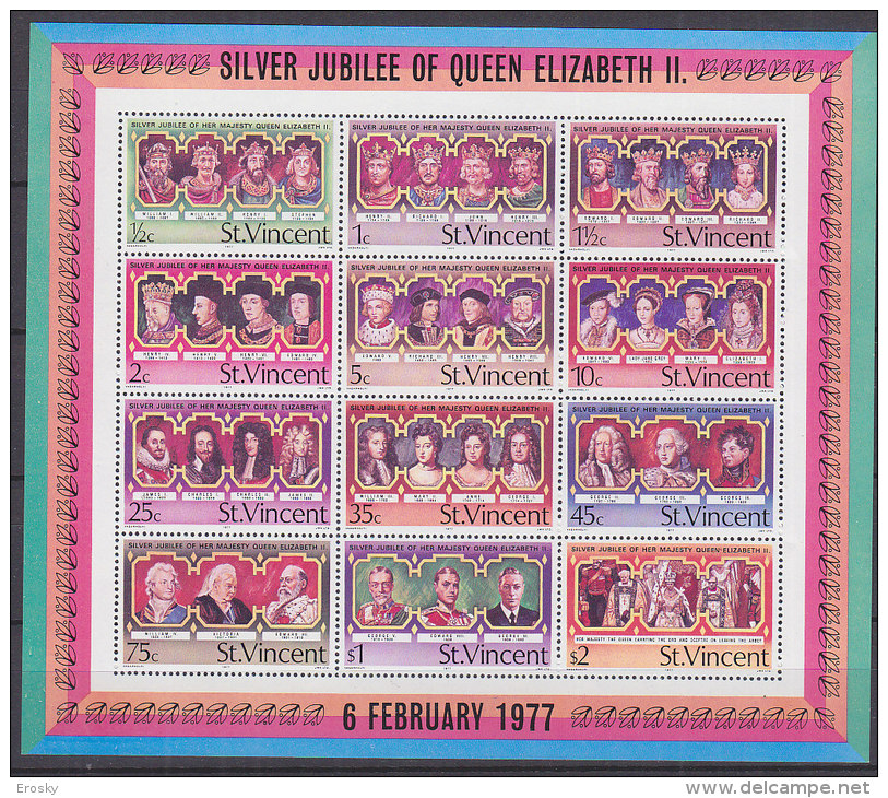 B1832 - BRITISH COLONIES ST VINCENT BF Yv N°6 ** SILVER JUBILEE ( Registered Shipment Only ) - St.Vincent (...-1979)