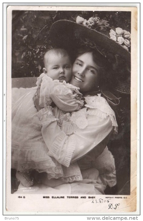 Miss ELLALINE TERRISS And Baby - Rotary 164 G - 1905 - Théâtre