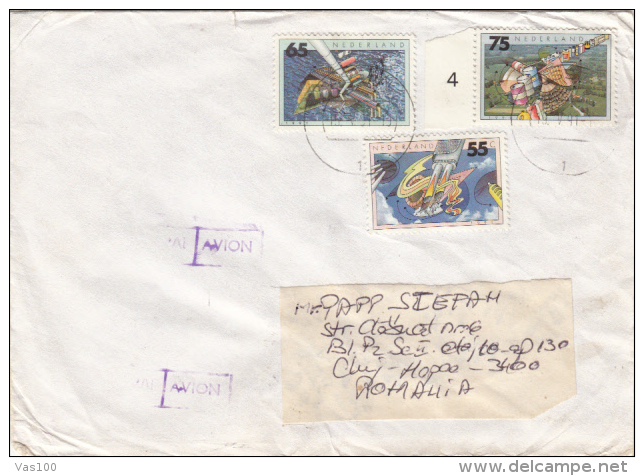 STAMPS ON COVER, NICE FRANKING, ENVIRONEMENT PROTECTION, 1991, NETHERLANDS - Covers & Documents