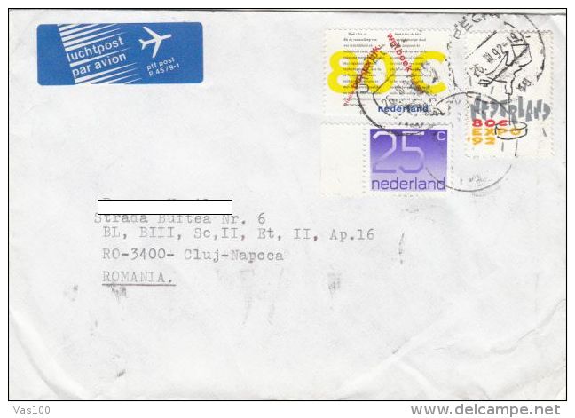 STAMPS ON COVER, NICE FRANKING, LAW, EXHIBITION, 1992, NETHERLANDS - Covers & Documents