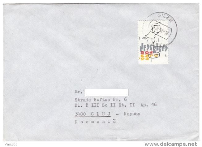 STAMPS ON COVER, NICE FRANKING, EXHIBITION, 1992, NETHERLANDS - Covers & Documents