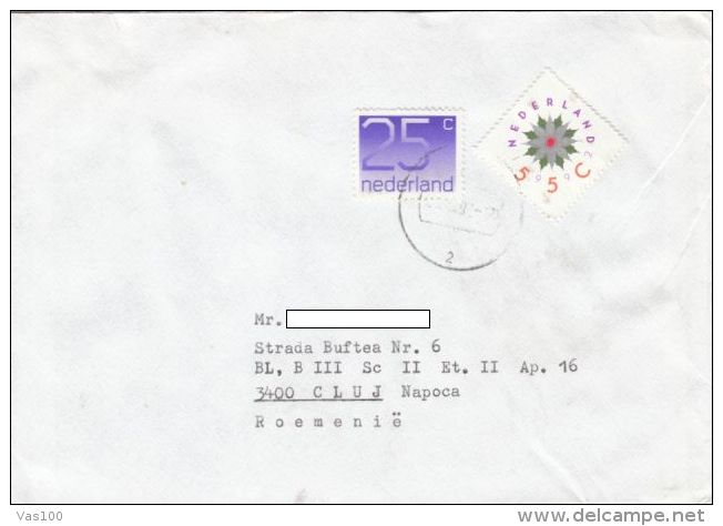 STAMPS ON COVER, NICE FRANKING, 1992, NETHERLANDS - Covers & Documents