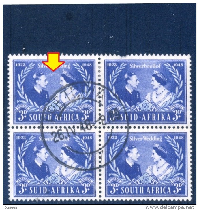 South Africa 1948. 3d Silver Wedding (UHB V3) SACC 124*, SG 125*. - Unused Stamps