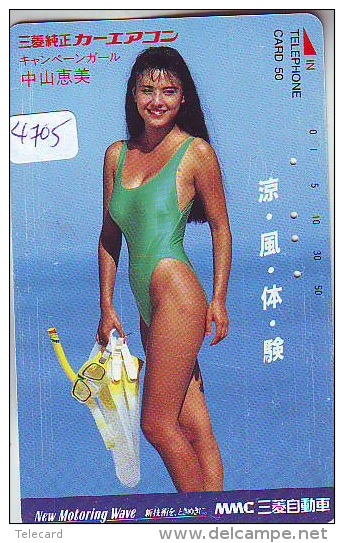 Télécarte Japon EROTIQUE (4705) EROTIC *  DIVING *  Japan PHONECARD EROTIK * BIKINI GIRL * FEMME  SEXY LADY - Moda