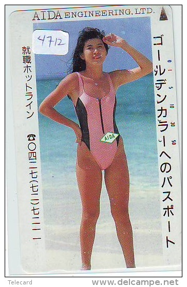 Télécarte Japon EROTIQUE (4712) EROTIC * *  Japan PHONECARD EROTIK * BIKINI GIRL * FEMME  SEXY LADY - Moda
