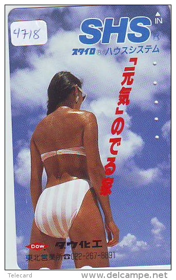 Télécarte Japon EROTIQUE (4718) EROTIC *  *  Japan PHONECARD EROTIK * BIKINI GIRL * FEMME  SEXY LADY - Moda