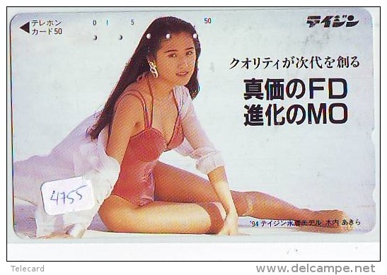 Télécarte Japon EROTIQUE (4755) EROTIC *  *  Japan PHONECARD EROTIK * BIKINI GIRL * FEMME  SEXY LADY - Moda
