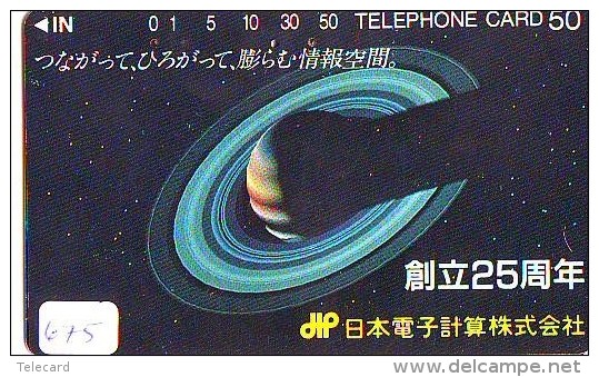Télécarte Japon ESPACE * Phonecard JAPAN  (675) SPACE SHUTTLE * COSMOS * WELTRAUM * LAUNCHING * SATELLITE * GLOBE - Espace