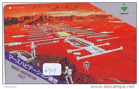 Télécarte Japon ESPACE * Phonecard JAPAN  (699) SPACE SHUTTLE * COSMOS * WELTRAUM * LAUNCHING * SATELLITE * GLOBE - Espace