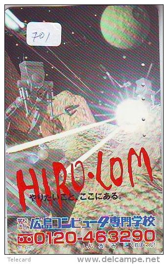 Télécarte Japon ESPACE * Phonecard JAPAN  (701) SPACE SHUTTLE * COSMOS * WELTRAUM * LAUNCHING * HIRO LOM - Espace