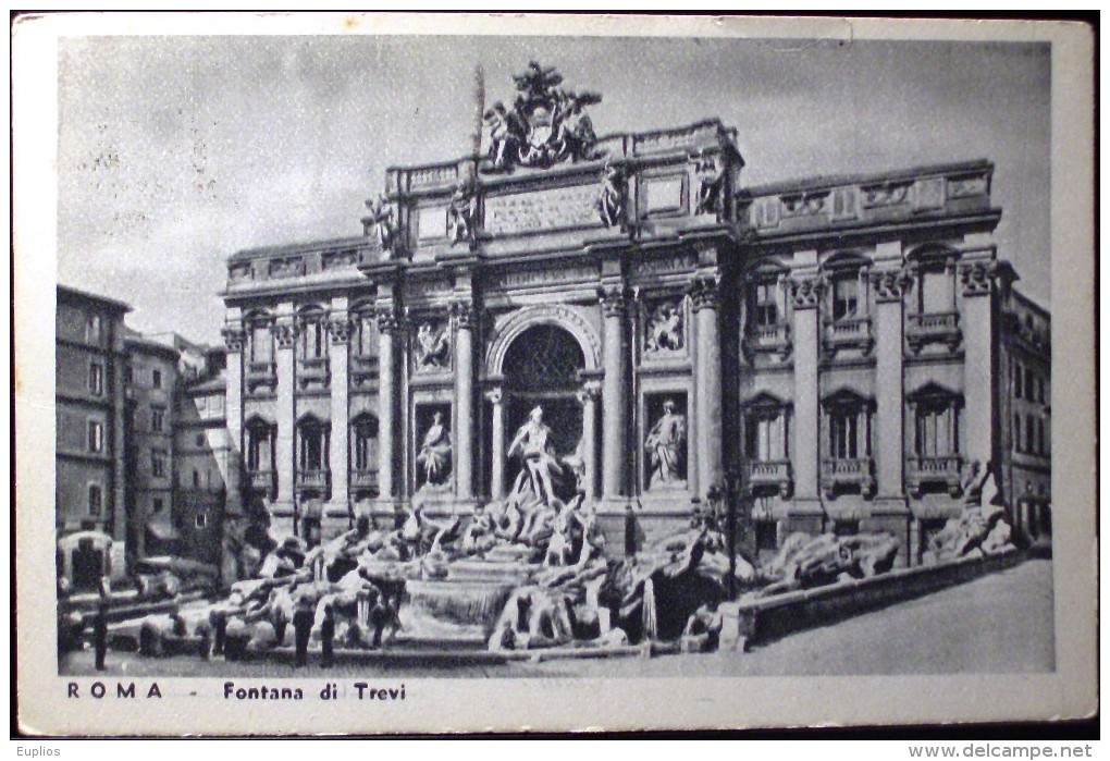 ROMA Fontana Di Trevi - Formato Piccolo VIAGGIATA  Nel 1938 - Fontana Di Trevi