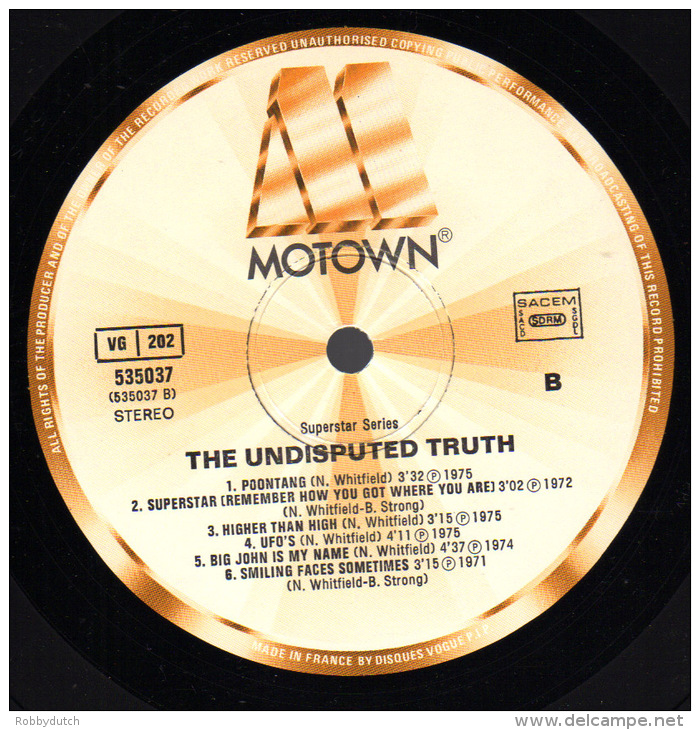 * LP *  THE UNDISPUTED TRUTH - SUPERSTAR SERIES  (France 1981 EX-!!!) - Soul - R&B