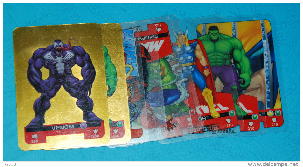 Small Collection Of 10 Marvel Heroes Lamincards- Edibas, 2008 - Marvel