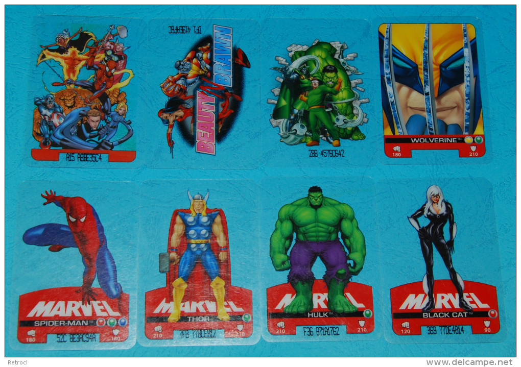 Small Collection Of 10 Marvel Heroes Lamincards- Edibas, 2008 - Marvel