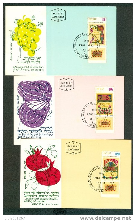 Israel MC - 1971, Michel/Philex No. : 514-516, - MNH - *** - Maximum Card - Maximumkarten