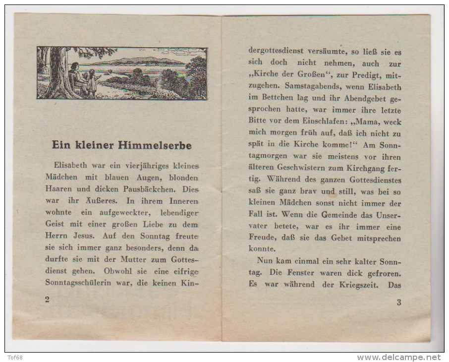 Kleine Heft Ein Kleiner Himmelserbe 1951 St Johannis Druckerei Dinglingen - Christianisme