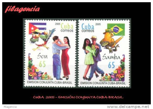 AMERICA. CUBA MINT. 2005 BAILES POPULARES. EMISIÓN CONJUNTA BRASIL-CUBA - Nuovi