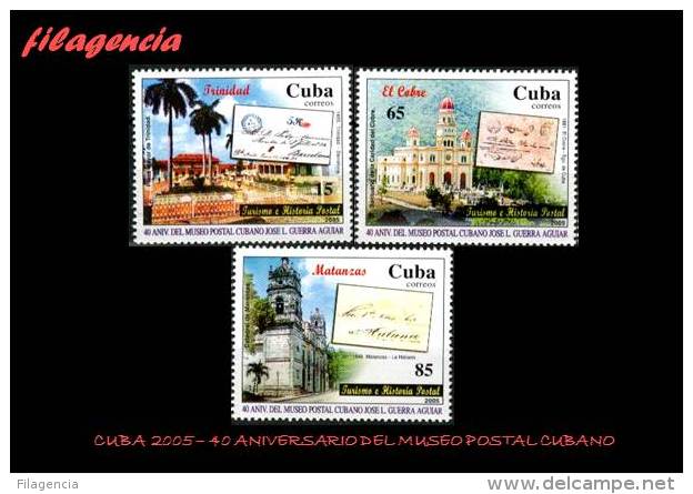 AMERICA. CUBA MINT. 2005 40 ANIVERSARIO DEL MUSEO POSTAL CUBANO. CORREO & TURISMO - Nuovi