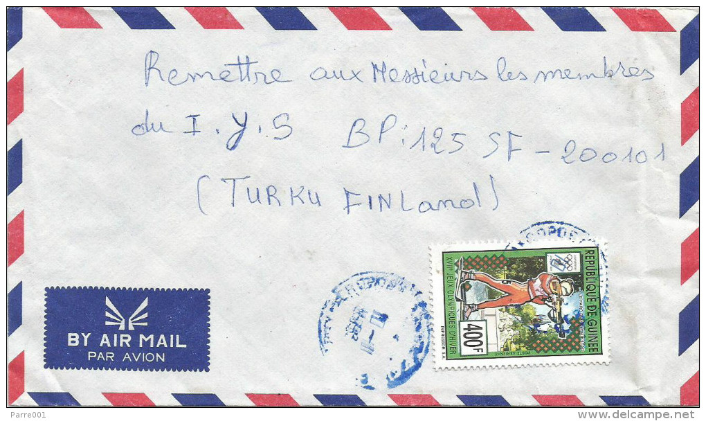 Guinea 1995 Conakry Winter Olympic Games Lillehammer Biathlon Cover - Guinee (1958-...)